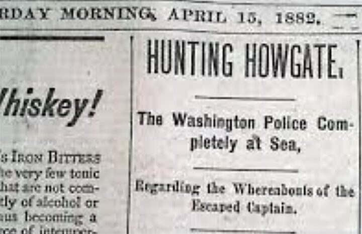 old newspaper clipping of Howgate escape